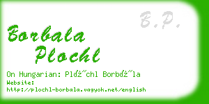 borbala plochl business card